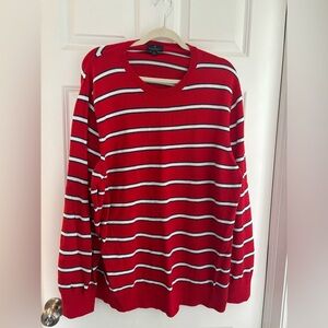 Brooks Brothers Red and White Striped Sweater